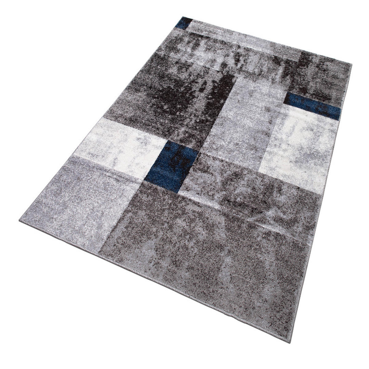 TEPPICH Phönix abstraktes Design blau 80 x 150 cm - Blau, Kunststoff/Textil (80/150cm)
