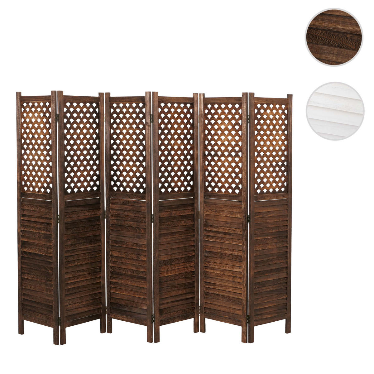 PARAVENT Braun - Braun, Holz (245/170/2cm) - MCW