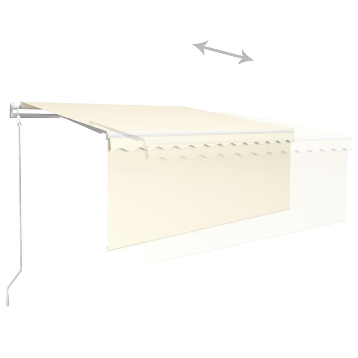 MARKISE Automatisch Einziehbar mit Volant 3x2,5 m Creme - Creme, Metall (300/1/300cm) - furnicato