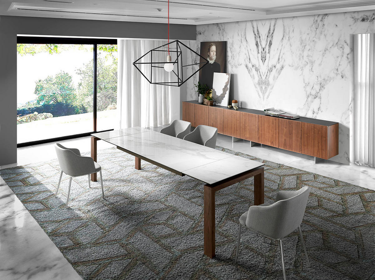 STUHL aus grauem Stoff - Chromfarben/Edelstahlfarben, Textil/Metall (51/79/56cm) - ANGEL CERDA