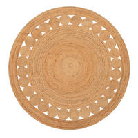 TEPPICH JUTE Rund Braun Beige 120/120 cm - Naturfarben, Textil (120/120cm) - Tapiso