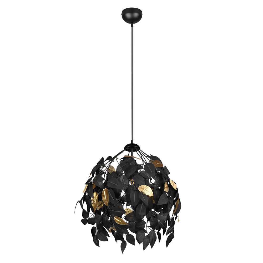 XXXLutz Hängeleuchte Schwarz 38x150x38 cm