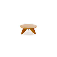 COUCHTISCH LARA Ø 80/36 cm Orange Hochglanz - Orange, Holzwerkstoff (80/80/36cm) - Lookway