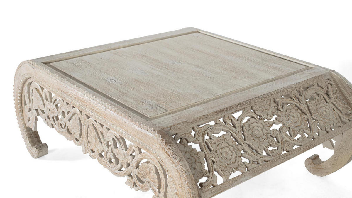COUCHTISCH aus Mangoholz - Perlmutt, Holz (90/120/46cm) - Giner y Colomer