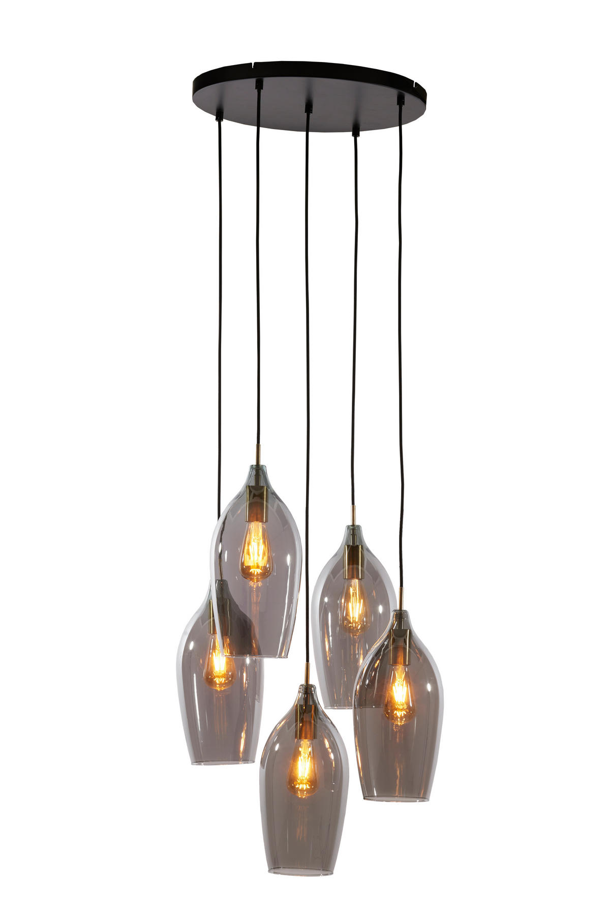 HÄNGELAMPE Lukaro Grau Ø45/36 cm - Grau, Glas (45/45/36cm) - Light & Living