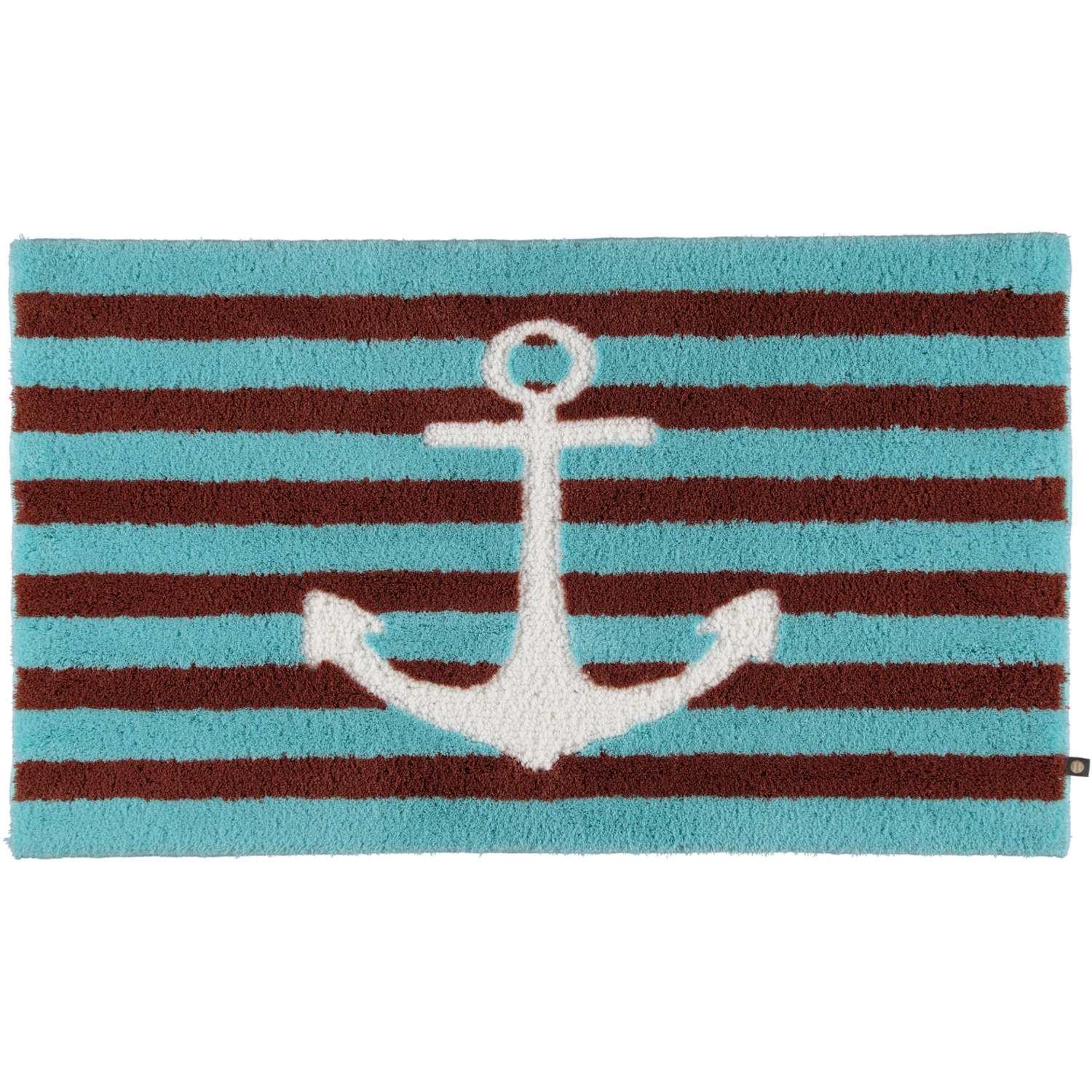 BADTEPPICHE ANKER ICE-CAPPUCINO-WEISS - 1370 - Blau, Textil (70/120cm) - Rhomtuft