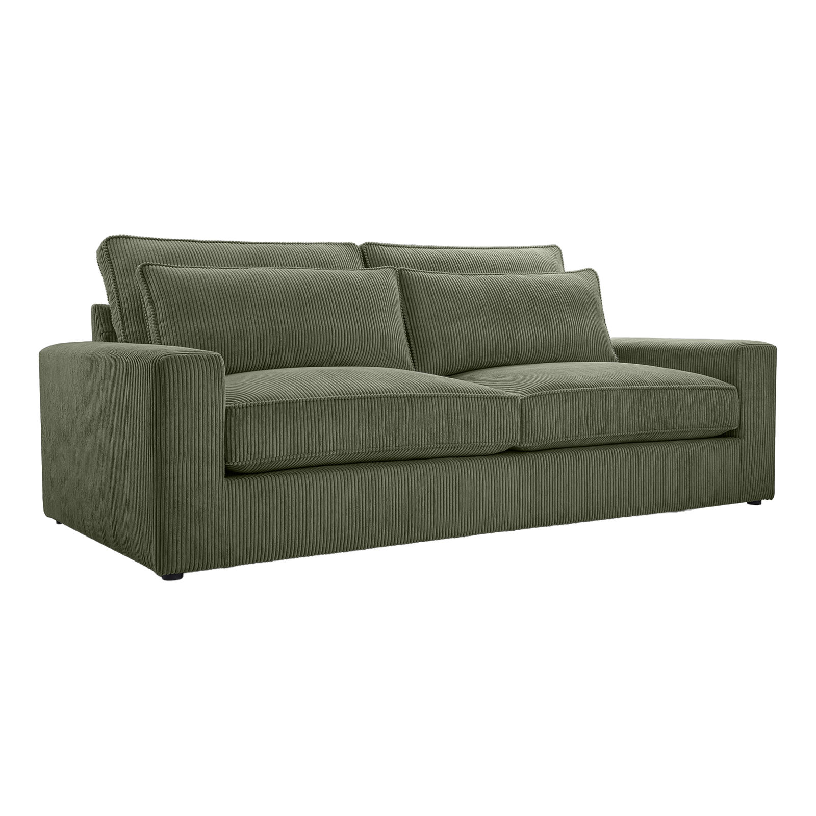 SOFA MIRELLA Ohne Schlaffunktion, Grün - Grün, Textil (221/89/104cm) - Fedve