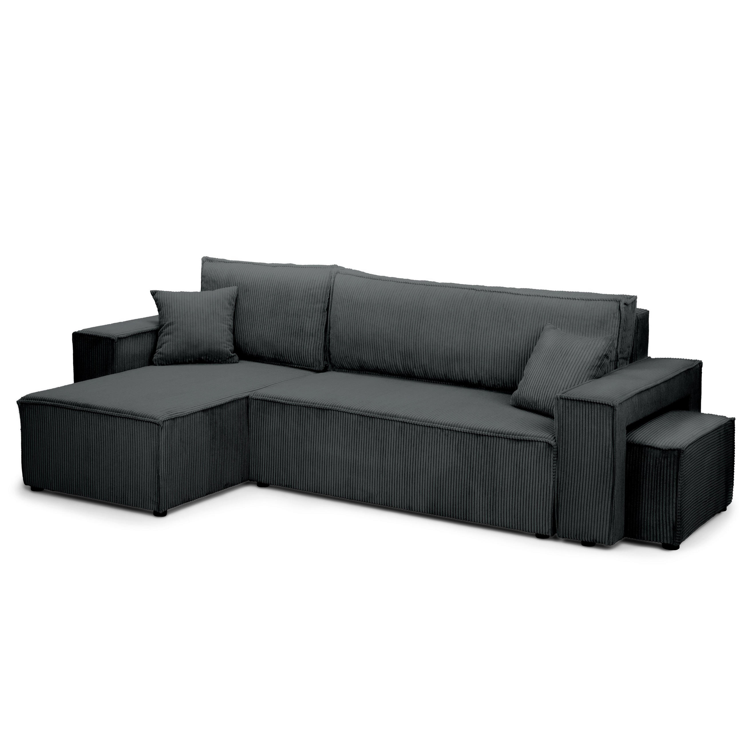 XXXLutz Ecksofa Anthrazit 244x83x142 cm