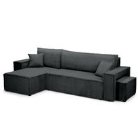 ECKSOFA Klara Anthrazit - Anthrazit, Textil (244/83/142cm)