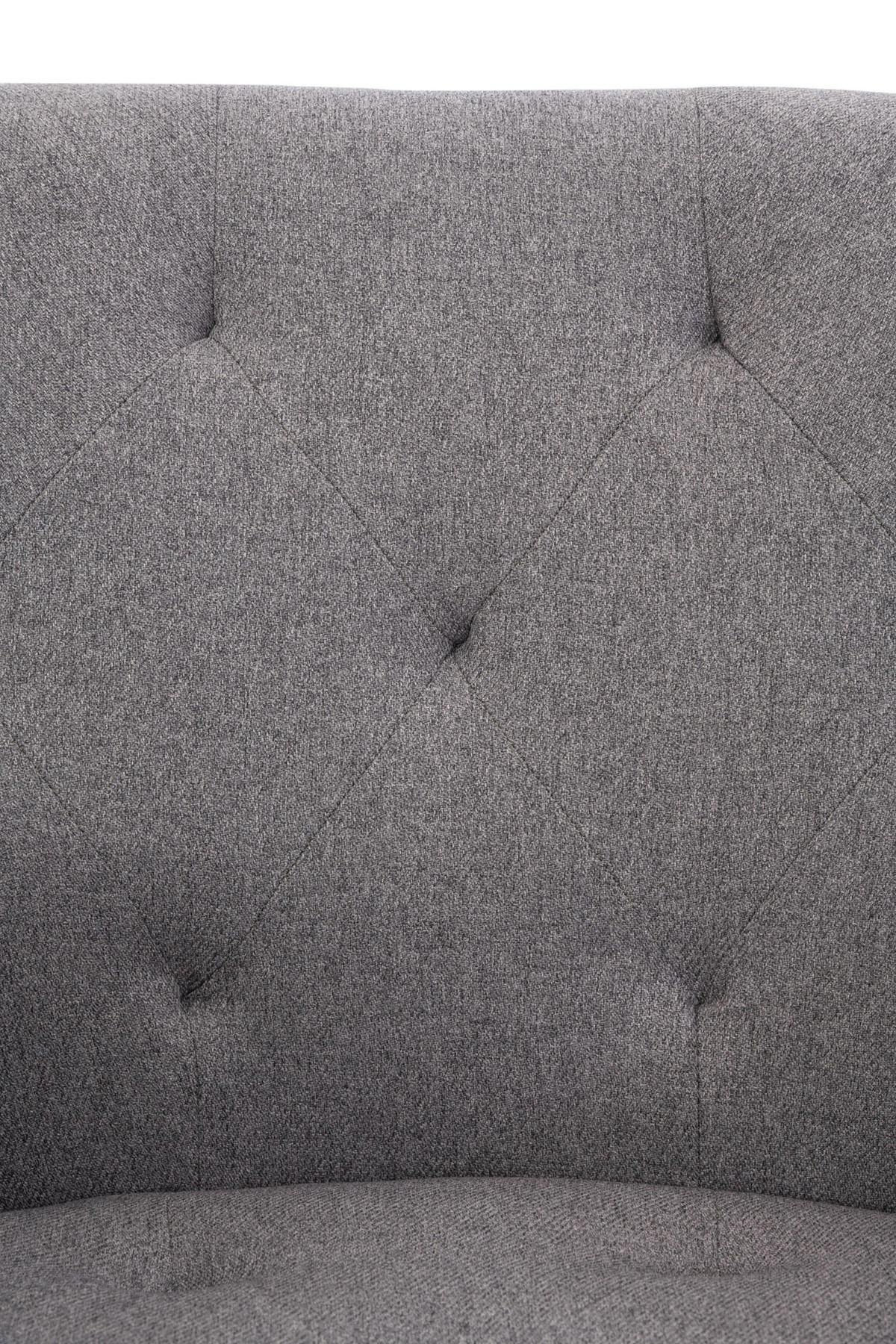 ARMLEHNENSTUHL Stoff grau - Schwarz/Grau, Textil/Metall (67/83/60cm) - CLP