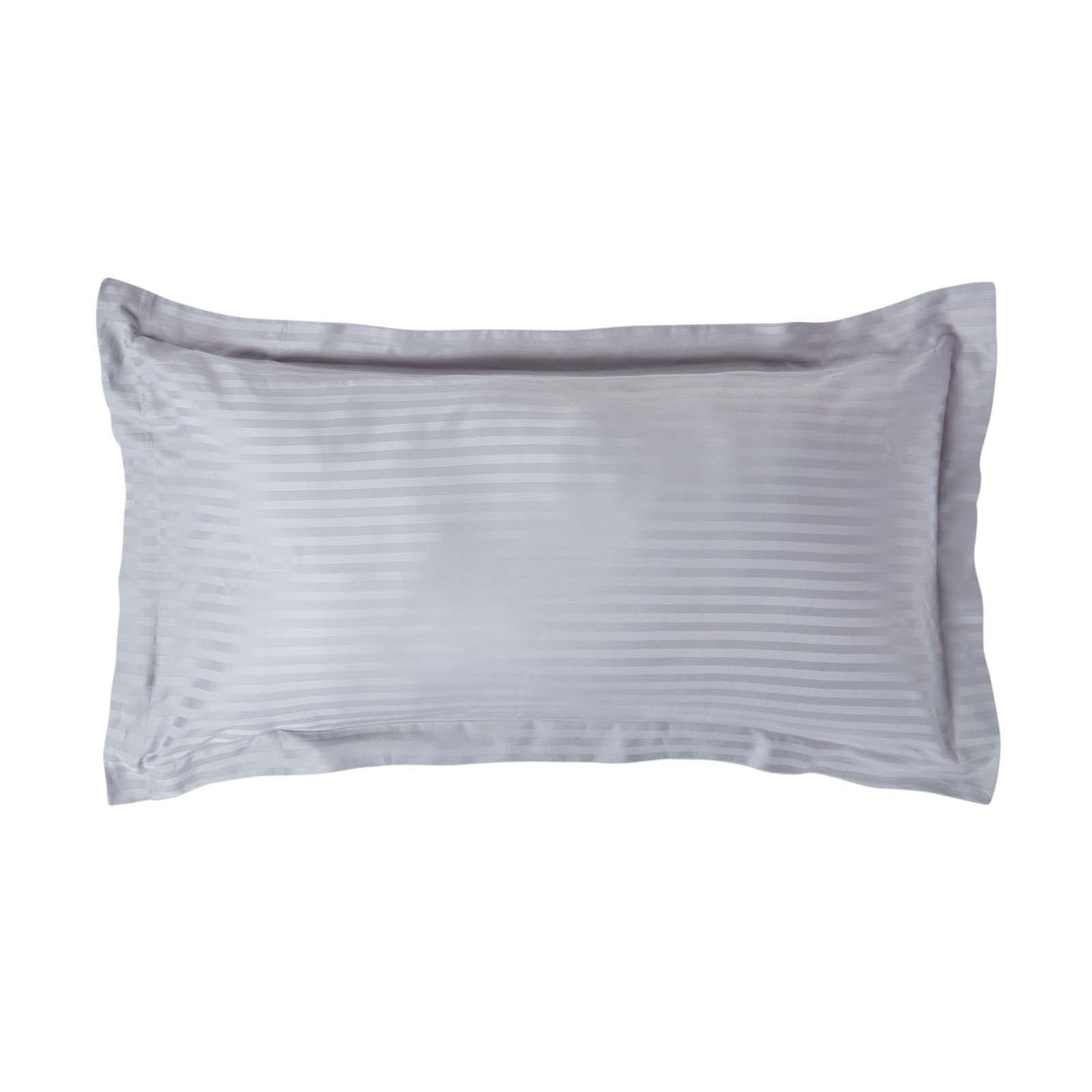 KISSENBEZUG Damast mit Stehsaum, Fadendichte 330 - Grau, Textil (50/90cm) - Homescapes