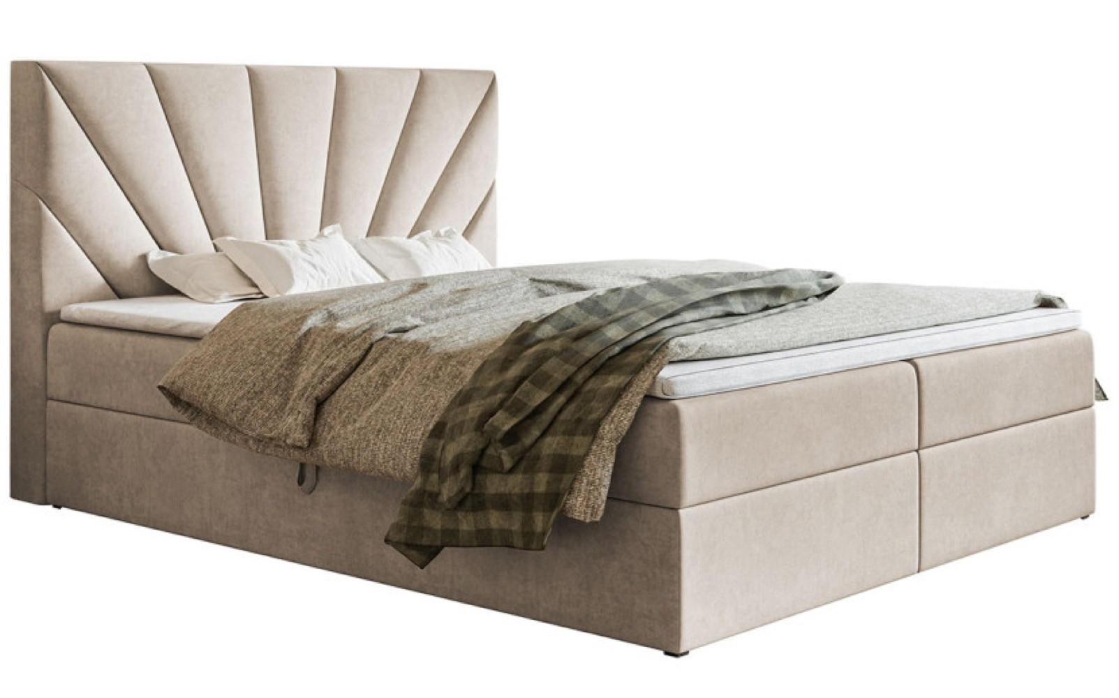 Sepro Meble Bett Schwarz, Beige 180x200 cm