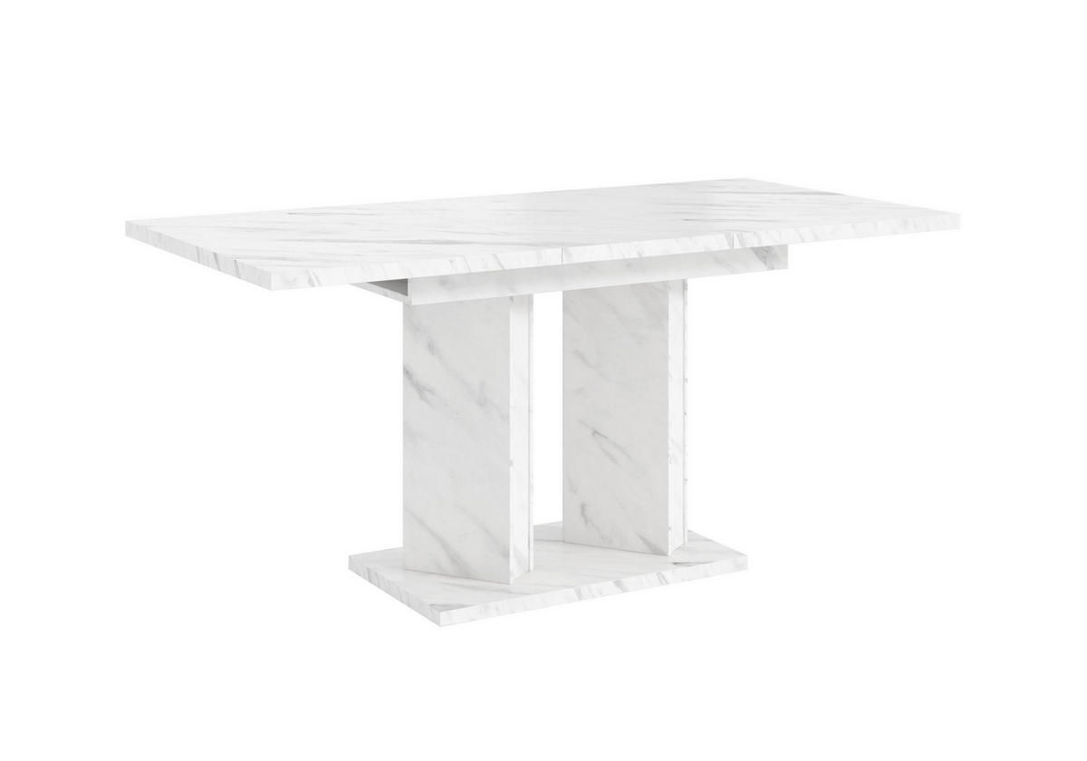ESSTISCH BELTRA Ausziehbar 120 - 160 / 80 x 76 cm - Hellgrau/Weiß, Holz (120/80/76cm) - MASSENO
