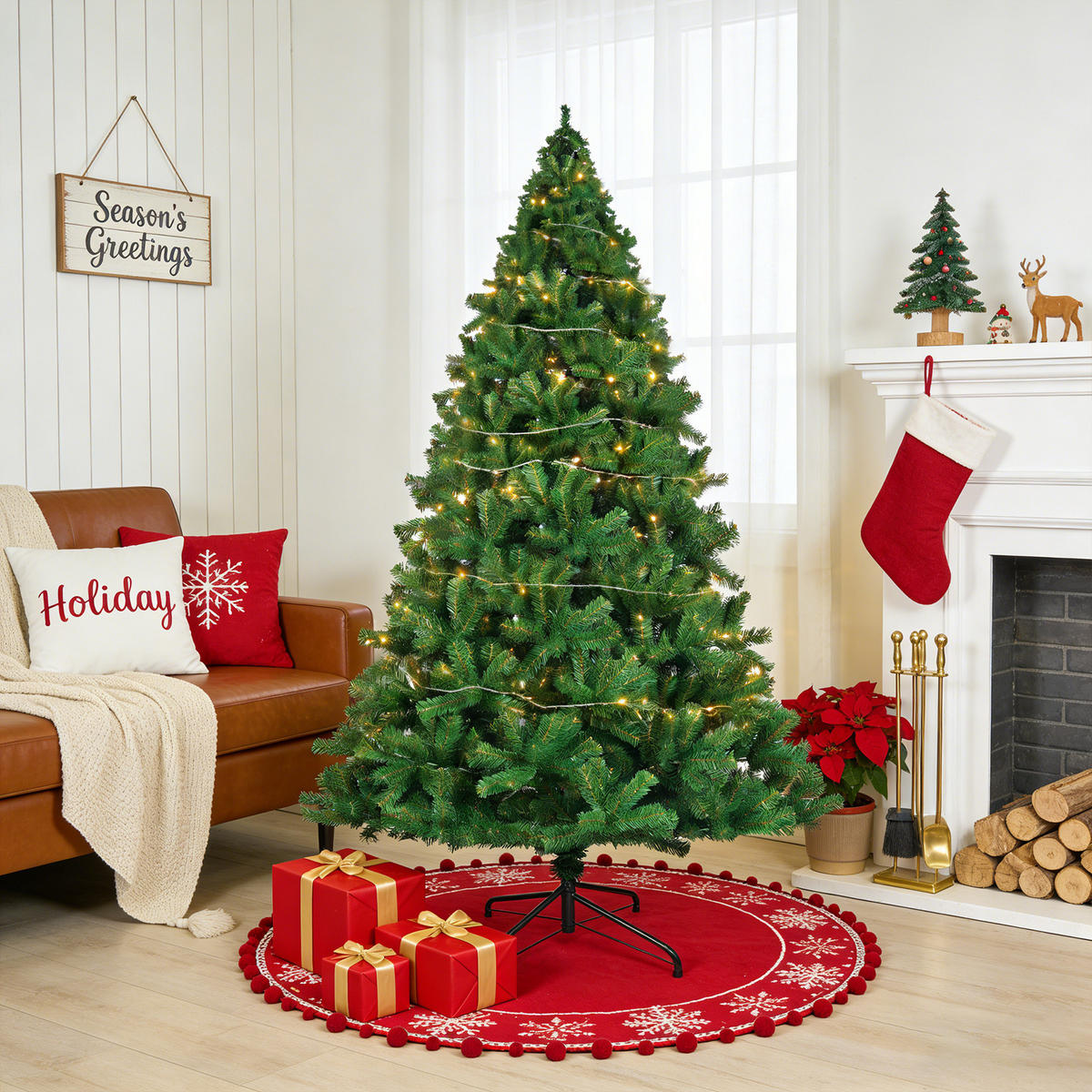 WEIHNACHTSBAUM Cannon Ⅲ 100/100/210 cm - Grün, Kunststoff (210cm) - Nettlife