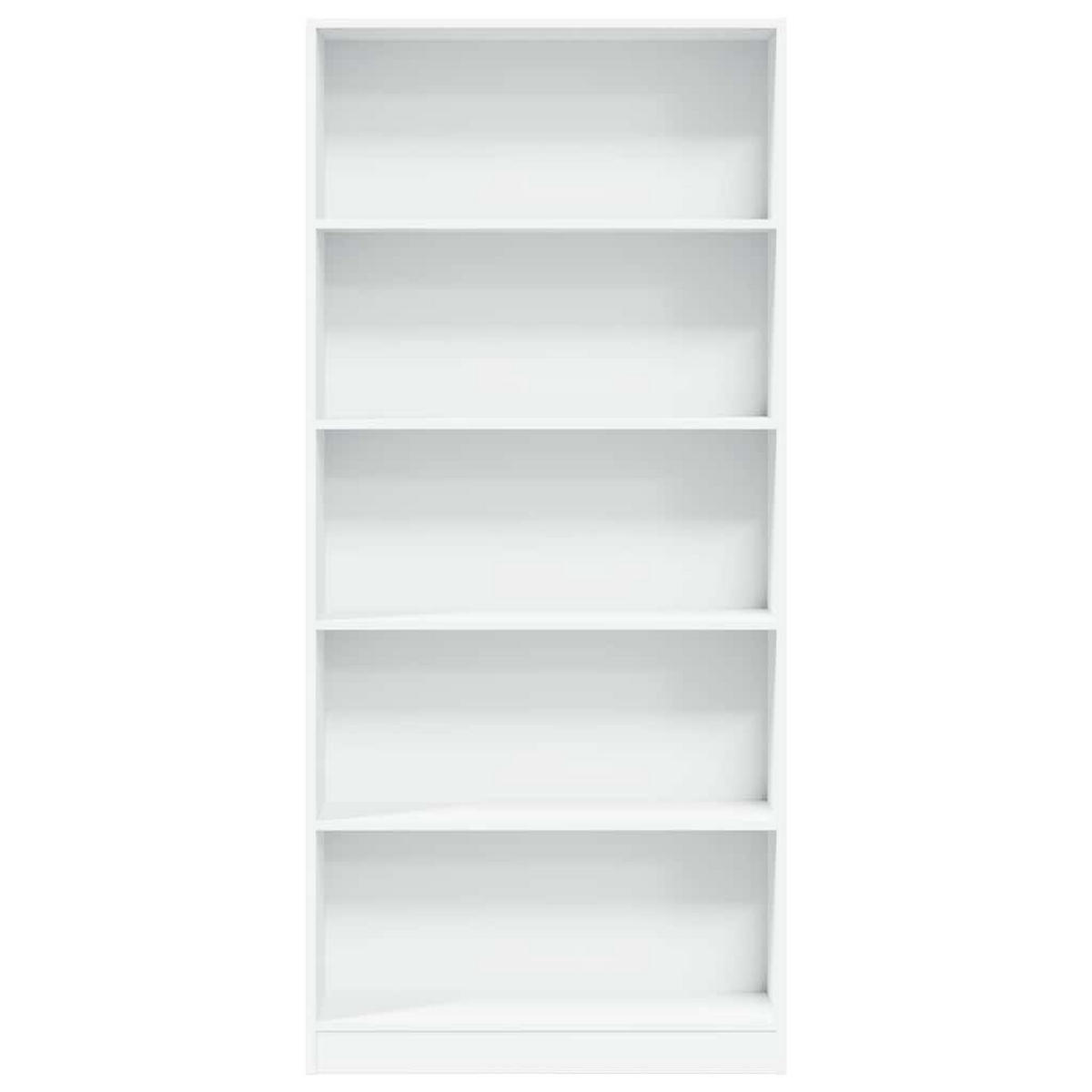 BÜCHERREGAL Weiss 80/24/176 Cm Holzwerkstoff - Weiß, Holzwerkstoff (24/176/80cm) - vidaXL