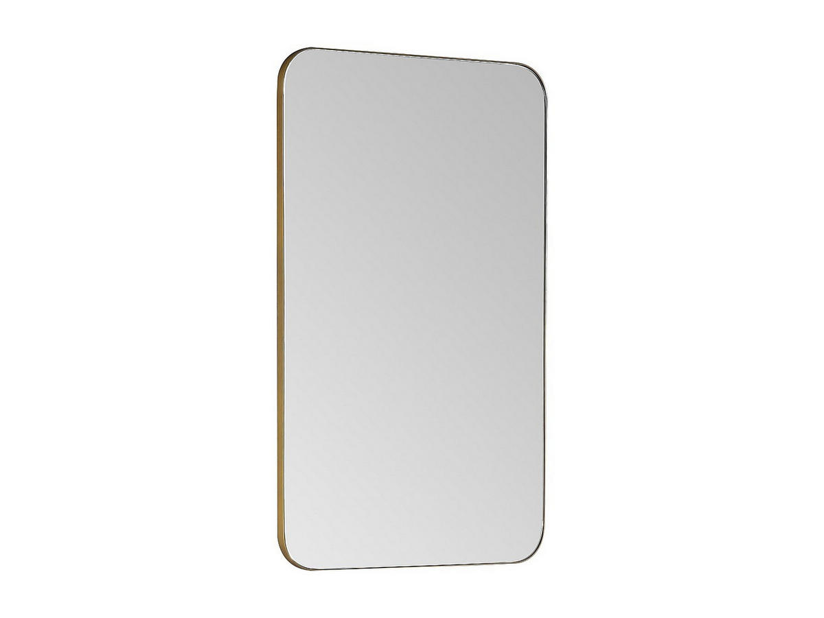 BADEZIMMERSPIEGEL rechteckig - 80 x 50 cm - Goldfarbener Umriss - DEMETRIA - Goldfarben, Glas (50/80/4cm) - Vente-Unique