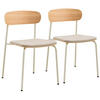 STÜHLE 2-tlg., Beige - Beige, Holz (46/78/52cm) - Oviala