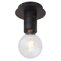 DECKENLEUCHTE Alu Schwarz Rund - Schwarz, Metall (15/15/11cm) - Globo Lighting