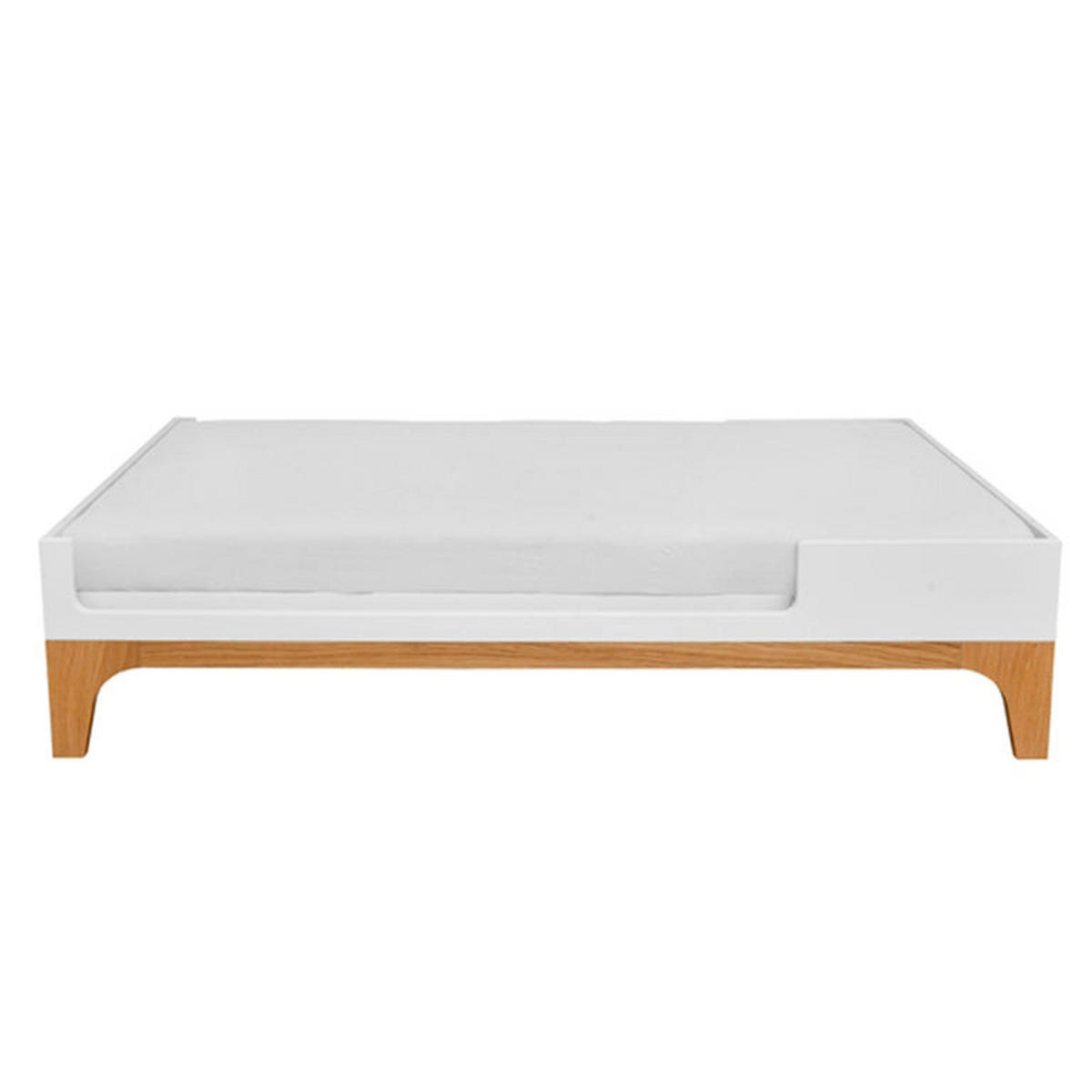 OTROŠKA POSTELJICA 70/120 Bela in les - bela, leseni material (70/120cm) - Petits-meubles
