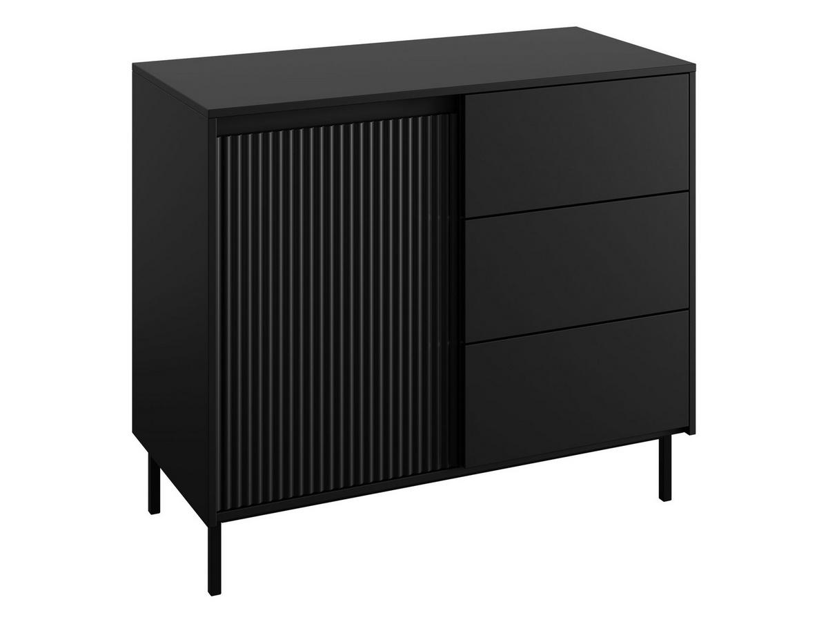 KOMBIKOMMODE Ozmi 1D3SZ - Schwarz, Holzwerkstoff/Metall (103/90/50cm) - MIRJAN24