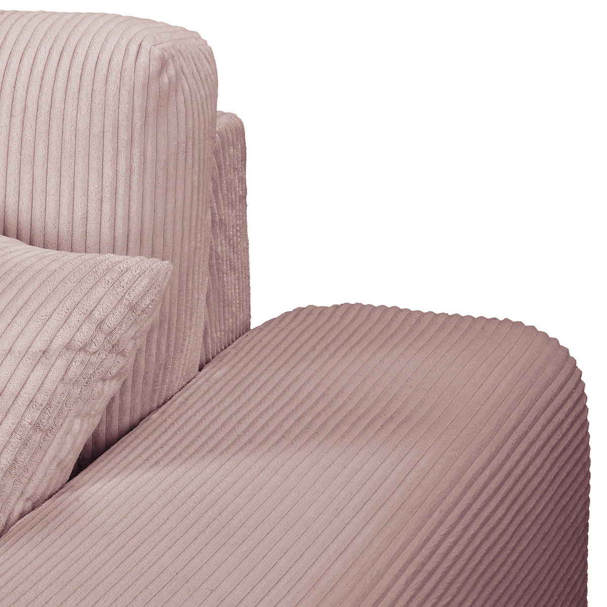 BIGSOFA - Mauve/Schwarz, Kunststoff/Textil (237/79/144cm) - home24