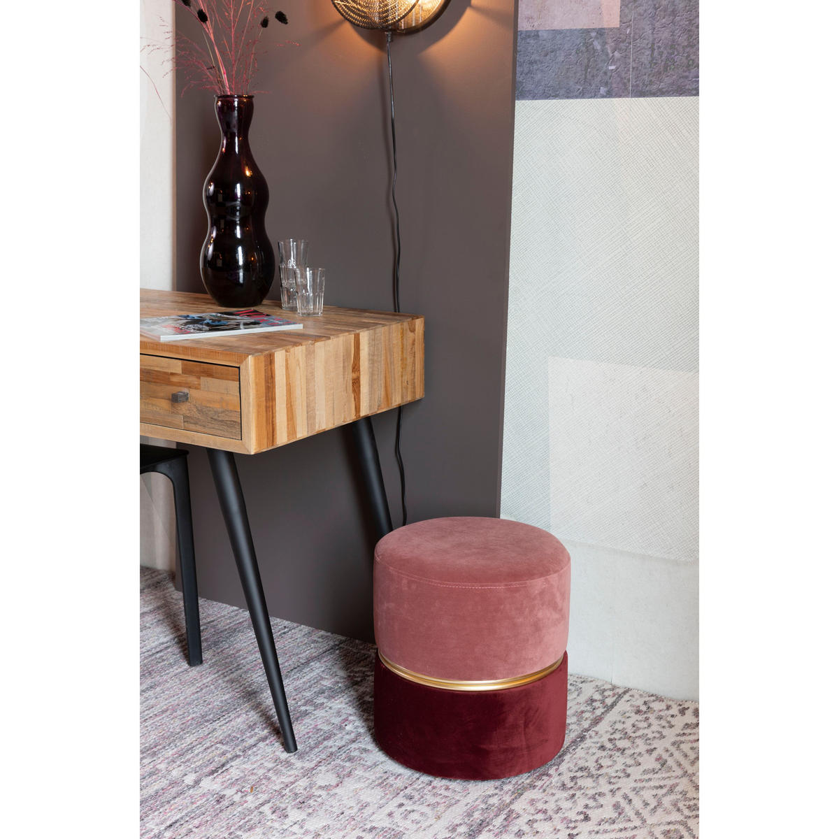SITZHOCKER Bubbly Pouf/ Candy/ Rosa - Pink, Textil (35/39/35cm) - Housecraft Living