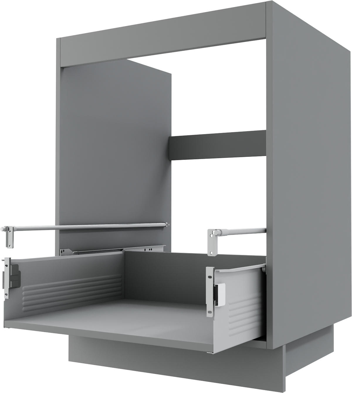 SPÜLENUNTERSCHRANK Bonn D1ZM/60 Dust Grey Matt / Grau Matt 60 / 50 / 82cm - Grau, Holz/Holzwerkstoff (60/82/50cm) - Feldmann-Wohnen