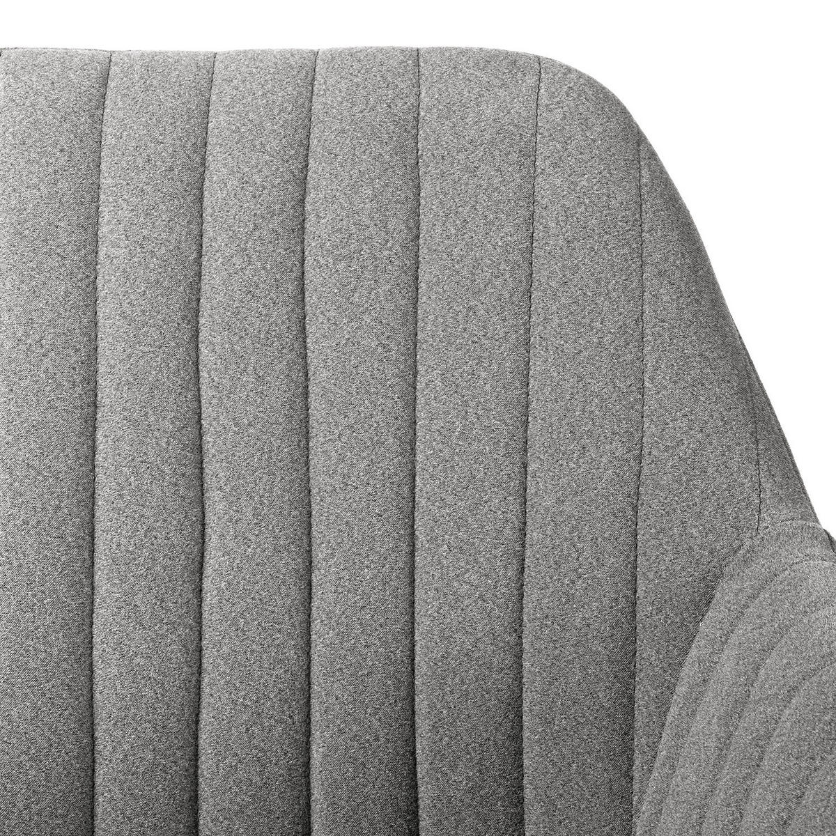 ARMLEHNENSTUHL - Textil / Massivholz - Eichefarben/Grau, Eichenholz/Holz (57/83/61cm) - home24