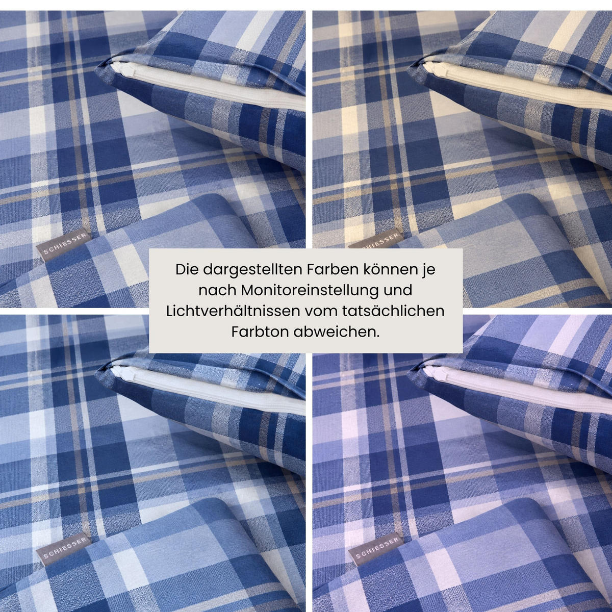BETTWÄSCHESET Todd - Feinbiber - 2-teilig - 135x200 cm - Braun-Blau - Blau, Textil (135/200cm) - SCHIESSER
