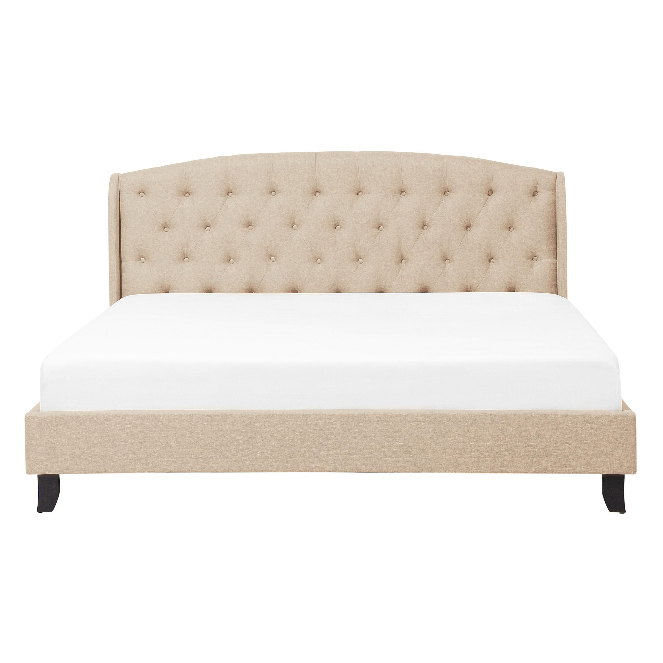 POLSTERBETT 140/200cm Beige Bordeaux - Beige, Textil (140/200cm) - Beliani