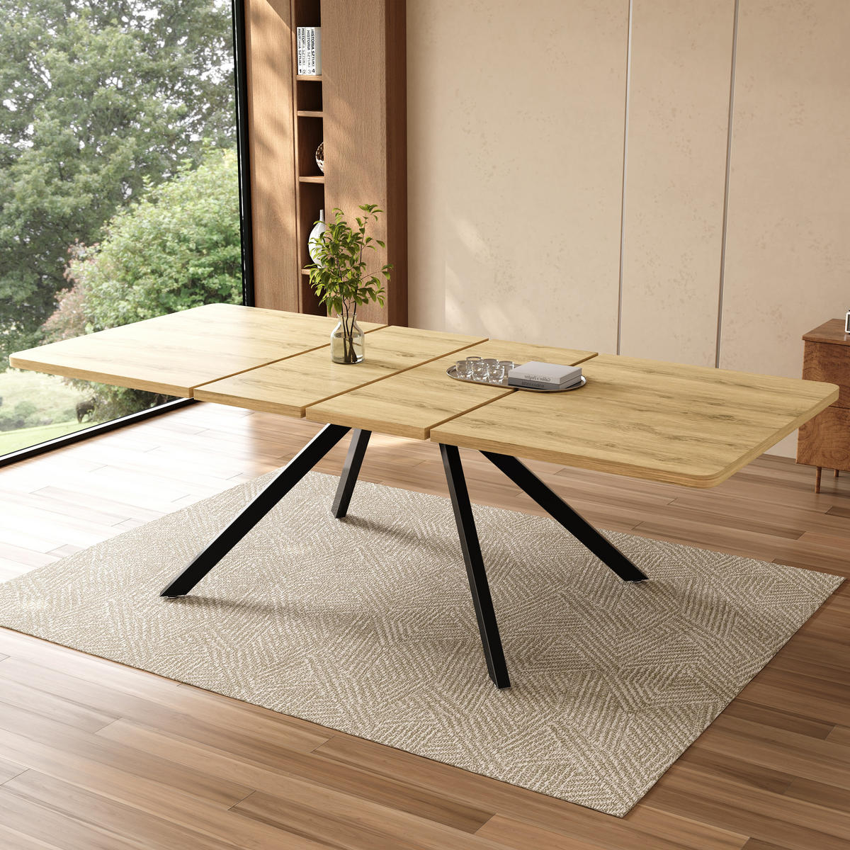 ESSTISCH 160–240/90/74,5 cm, Eichenfarben - Naturfarben, Holzwerkstoff (240/90/74.5cm)