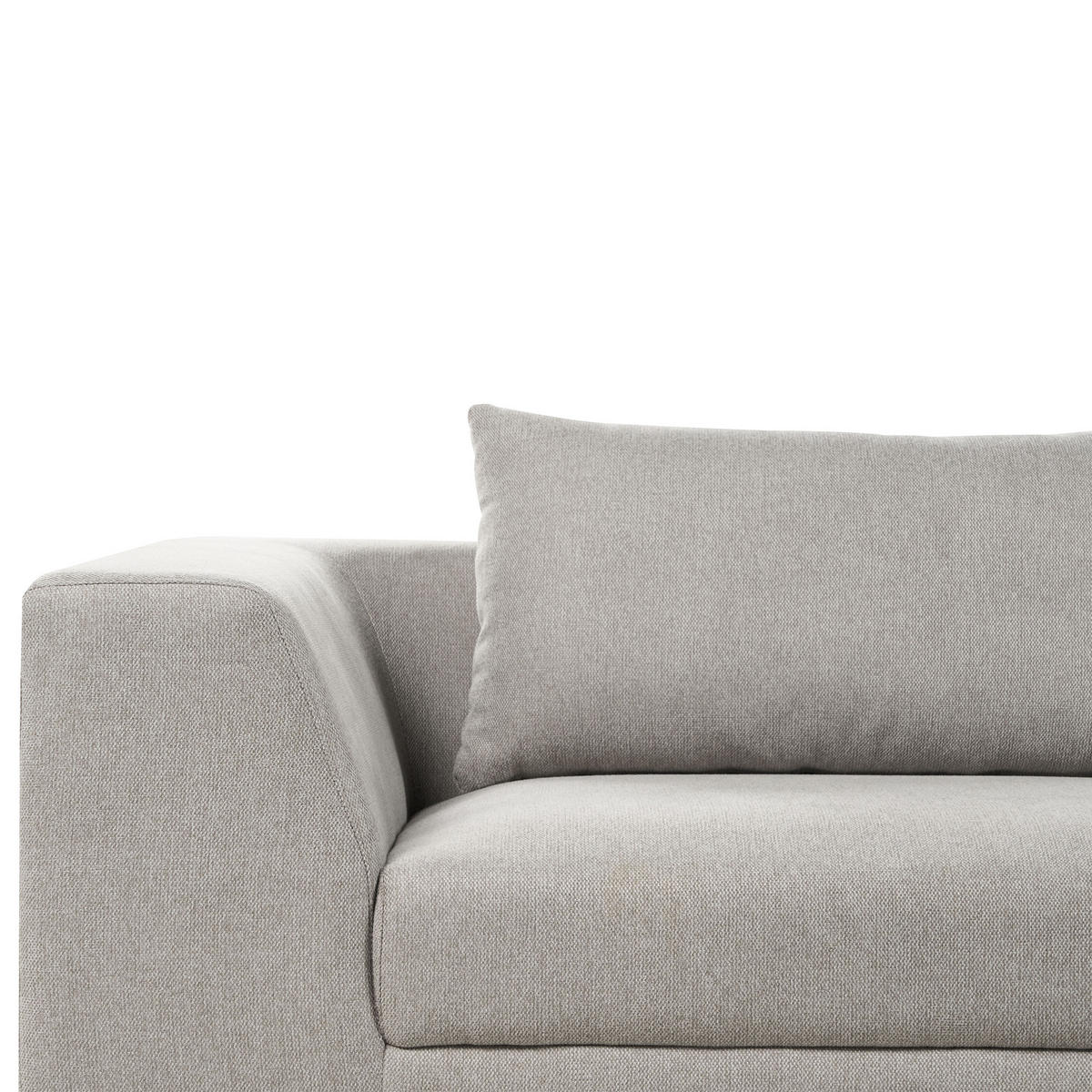 3-SITZER-SOFA hellgrau mit Kissen Lermon - Grau, Textil (260/59/100cm) - Beliani