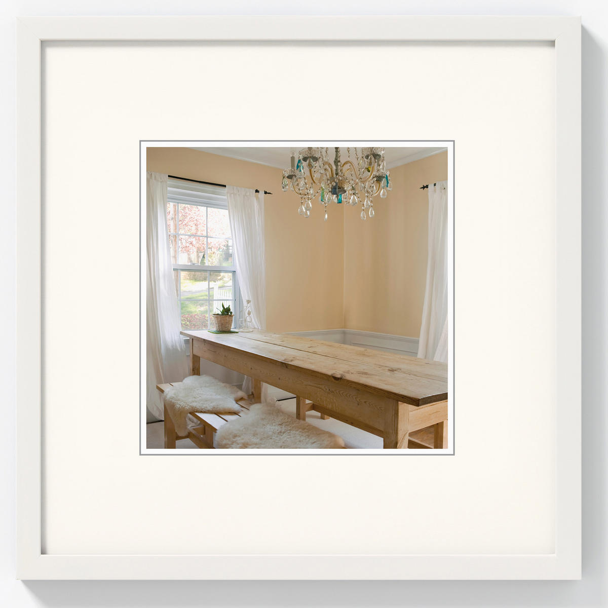 BILDERRAHMEN Peppers Holzrahmen 30x30 Polarweiss - Weiß, Holzwerkstoff (32.5/32.5/1.5cm) - walther design