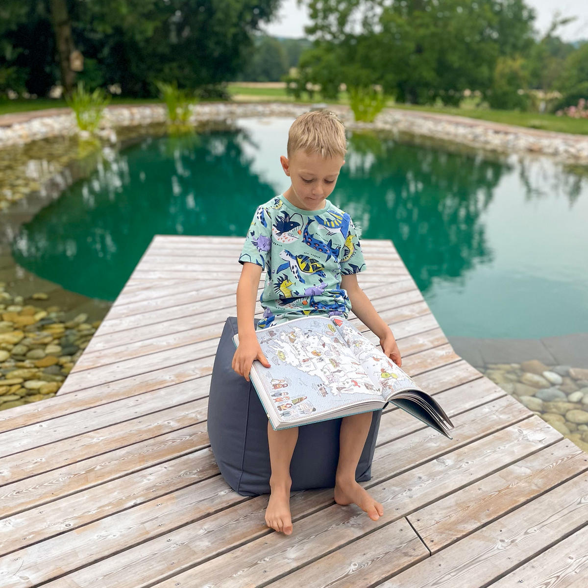 SITZWÜRFEL Outdoor Cubo grau - Grau, Textil (40/40/40cm) - Bruni
