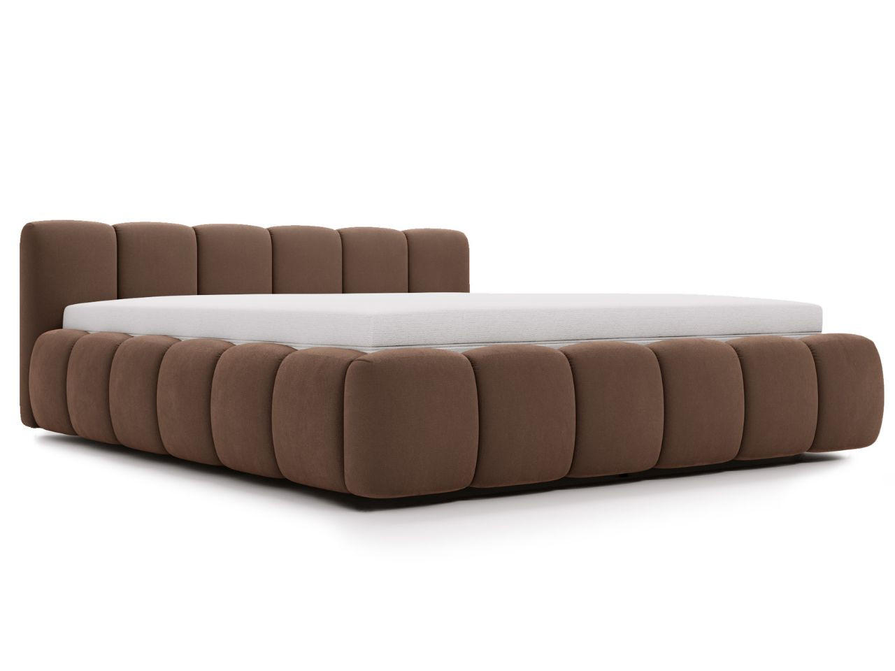 POLSTERBETT Cloud low 200x200 Braun - Braun, Textil (200/200cm) - Graingold