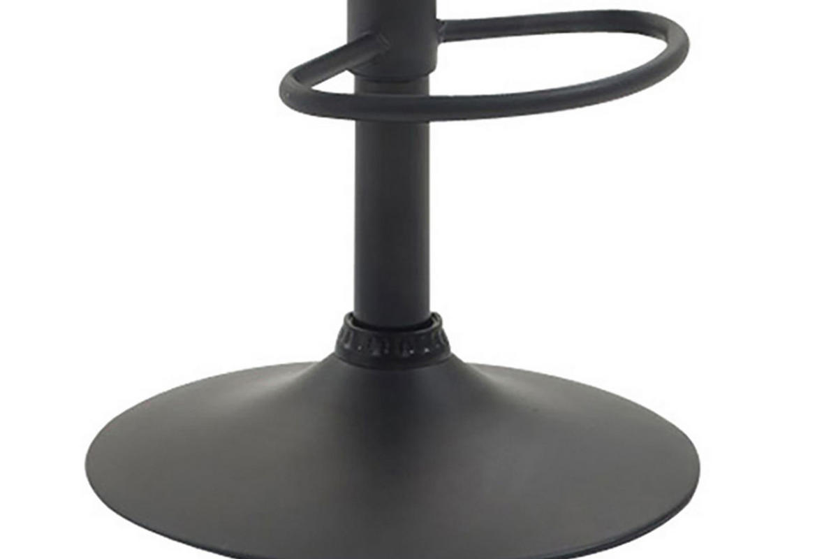 BARHOCKER 2er Set Las-Mallorcas Kunstleder schwarz orange - Schwarz/Orange, Kunststoff/Metall (46/108/49cm) - TPFLiving