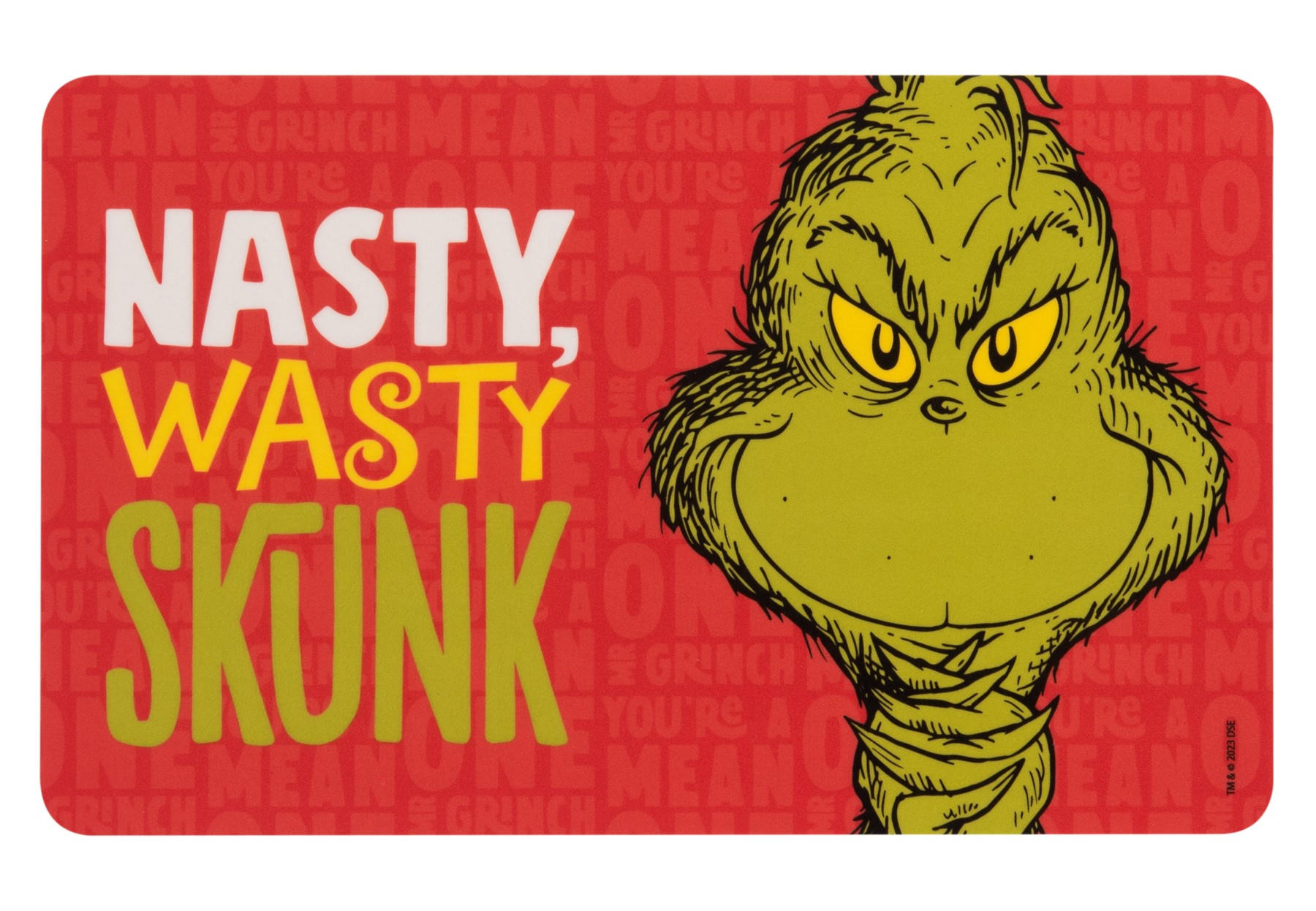 BRETTCHEN The Grinch Nasty Wasty Skunk Rot 14,5 x 23,5 cm - Rot, Kunststoff (14.5/23.5cm) - United Labels