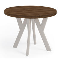 ESSTISCH Runder Ausziehbarer PERO 110/160 Franklin Nuss / Kaschmir - Kaschmir/Dunkelbraun, Holz (160/110/77cm) - Dekori_Interiors