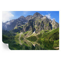FOTOTAPETE 152x104 cm - Malerische Berge - Blau, Textil (152/104cm) - Wallfluent