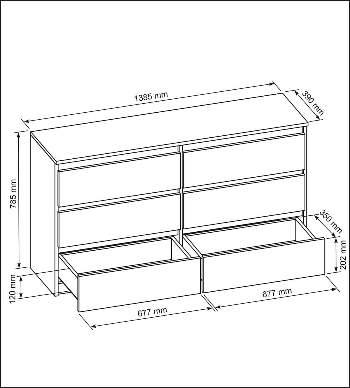 KOMMODE 140 Weiß & Hochglanz 138,5x39x78,5 cm - Weiß Hochglanz, Holzwerkstoff (138.5/78.5/39cm) - Mobelsta