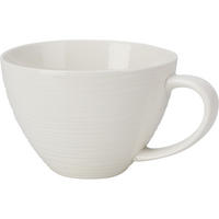 KAFFEETASSE aus Porzellan mit großem Henkel Weiß 450 ml 15/11,5/8 cm - Weiß, Keramik (0.45L) - Home Styling Collection