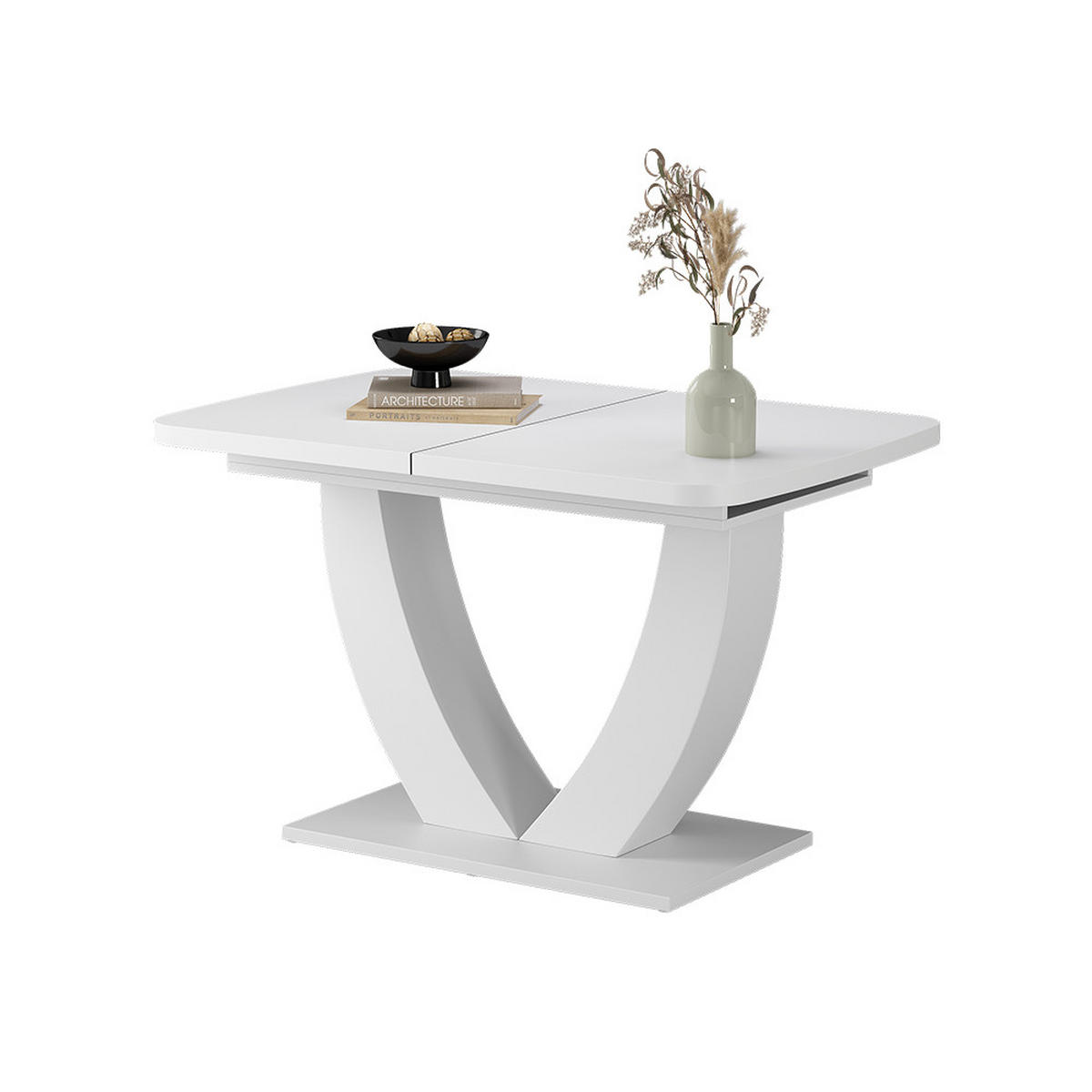 JÍDELNÍ STŮL Fenaro Bílá - bílá, kompozitní dřevo (80/120/77.4cm) - Vicco