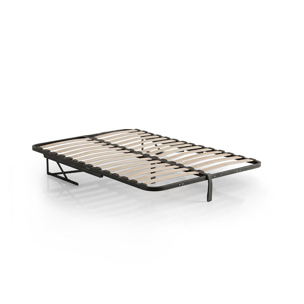 LATTENROST 100x200 cm - Schwarz, Holz/Metall (100/200cm) - Akord