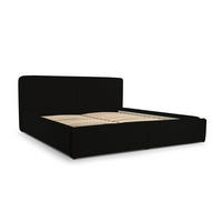 POLSTERBETT - Bett 04 - 140x200 - Schwarz (Poso 135) - Schwarz, Holz/Textil (140/200cm) - Möblo