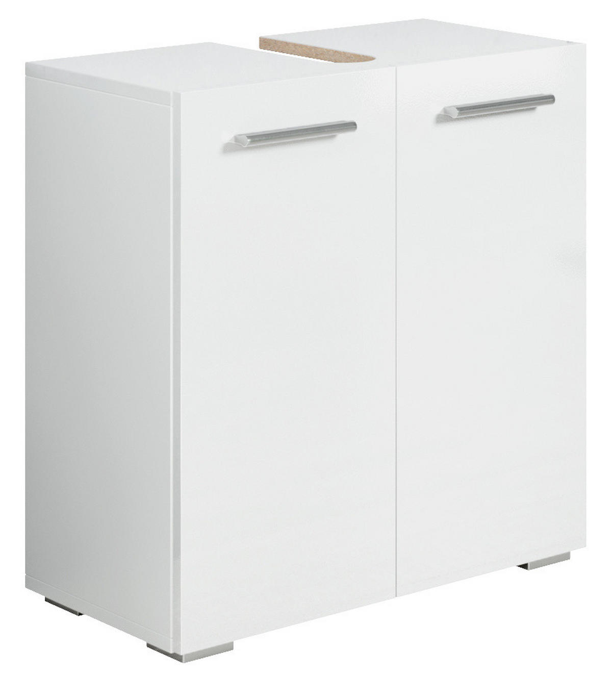 WASCHBECKENUNTERSCHRANK Jupiter 2 Türen Weiß - 60 x 30 x 60 cm - Weiß, Holz (60/60/30cm) - Badplaats