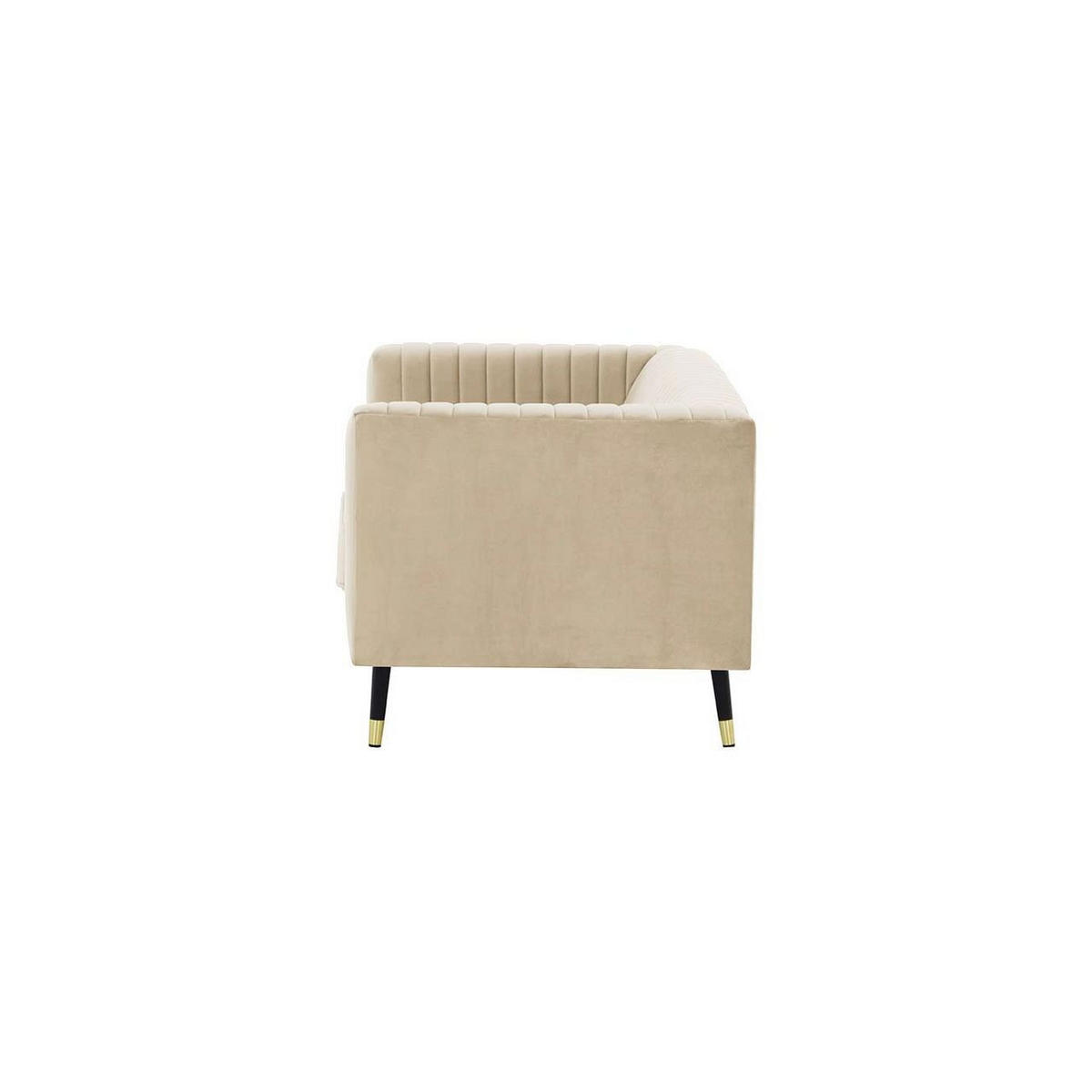 ZWEISITZER-SOFA Slender-Velluto 2 - Creme, Holz/Textil (170/71/83cm) - SLF24