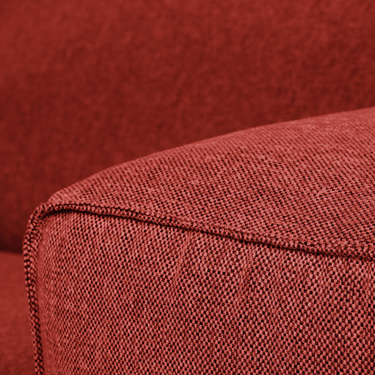ECKSOFA mit Rundecke - Rot/Schwarz, Kunststoff/Textil (325/260cm) - home24