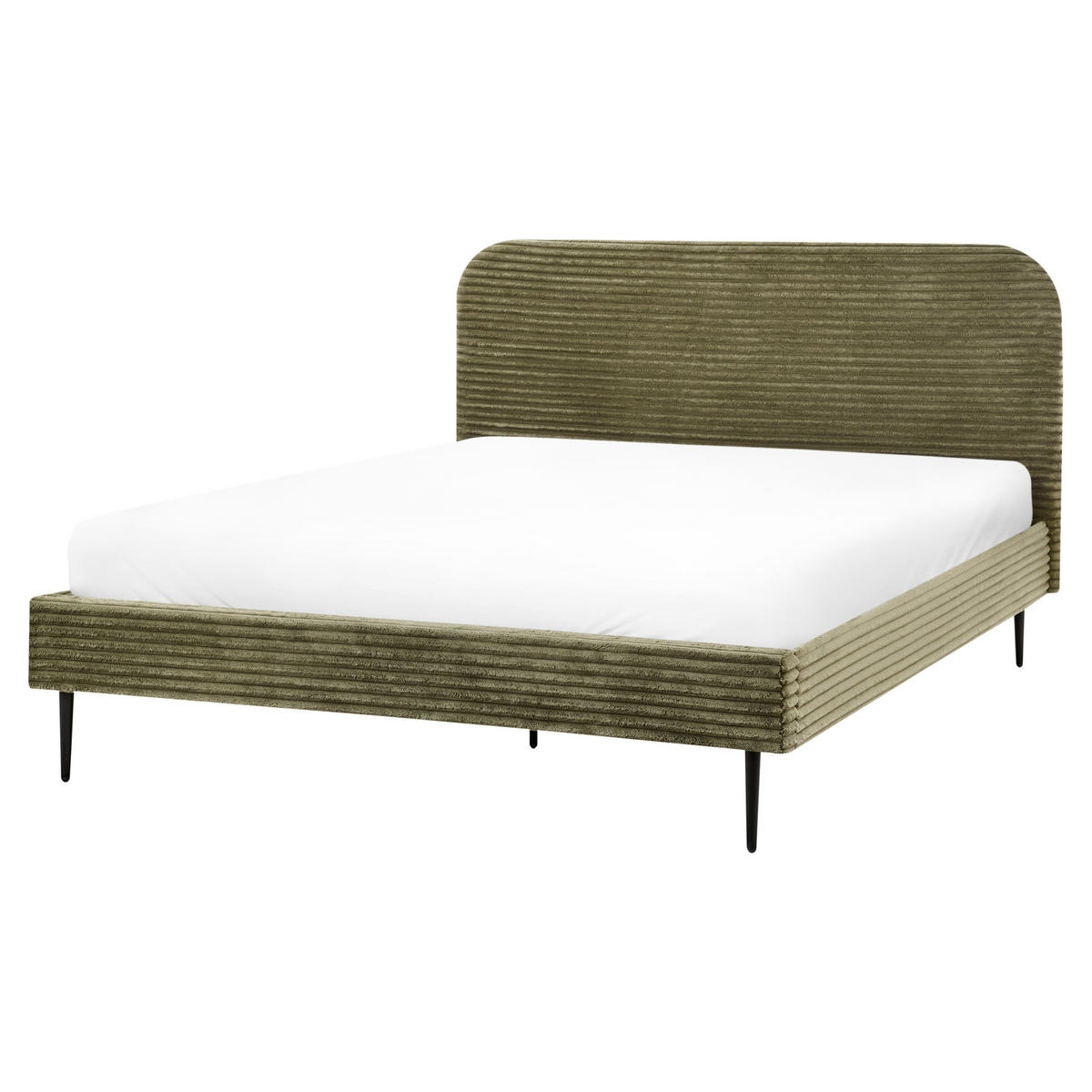 POLSTERBETT mit Lattenrost 160x200 cm Grün Flayat - Grün, Textil (160/200cm) - Beliani