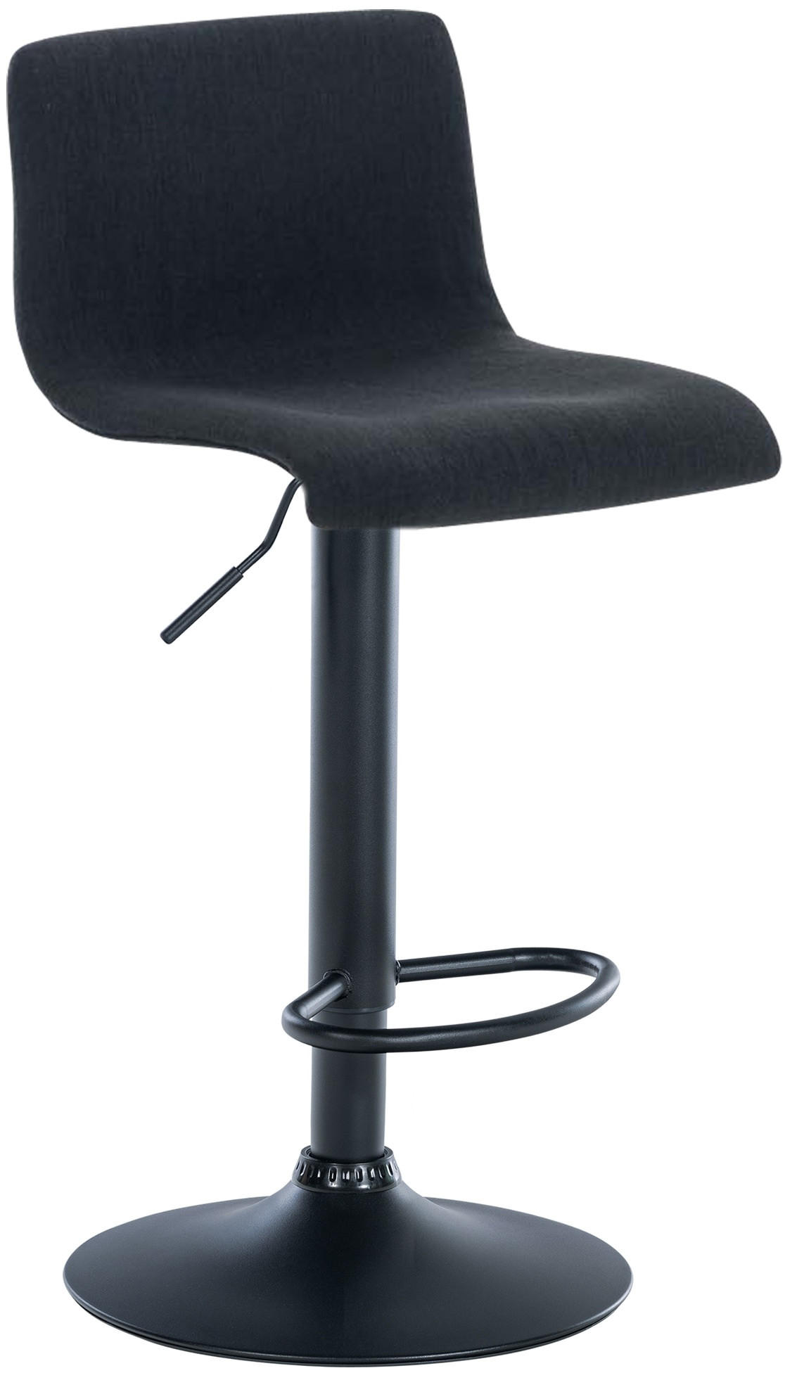 BARHOCKER Stoff schwarz - Schwarz, Textil/Metall (39/84/36cm) - CLP