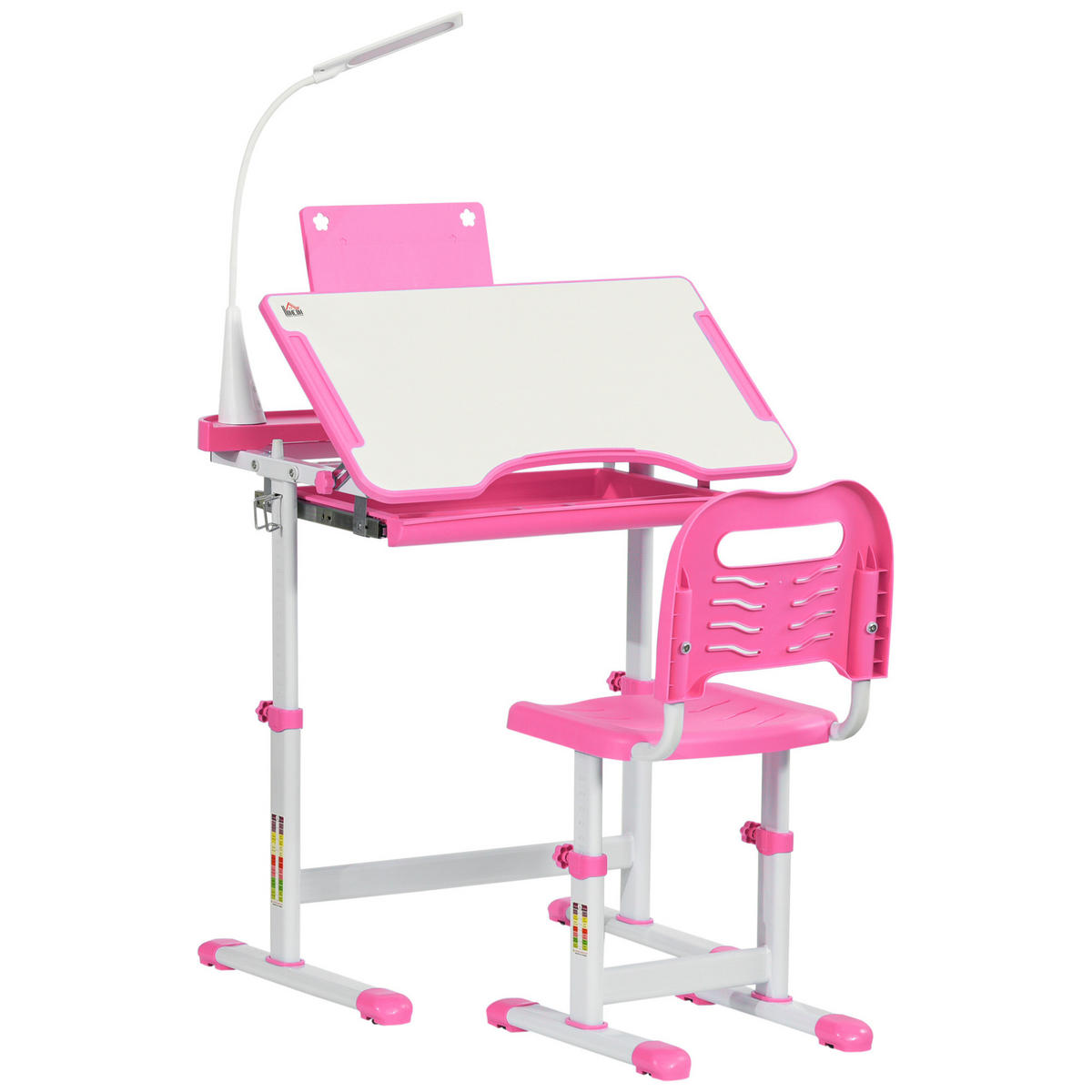 SCHREIBTISCH-SET DE-17538 Rosé - Pink, Metall (70/105/50cm) - ComfortXL